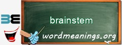 WordMeaning blackboard for brainstem